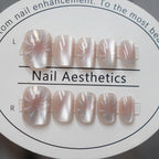 Press-On Nails Floral Design Peel & Stick Reusable