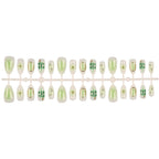 Press-On Nails Floral Design Peel & Stick Reusable