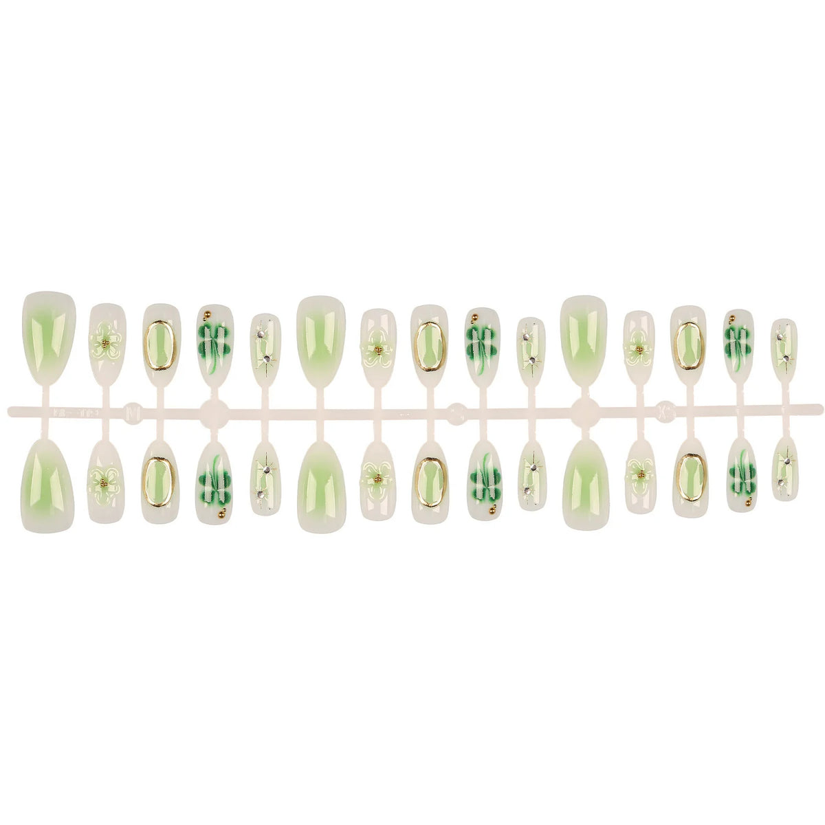 Press-On Nails Floral Design Peel & Stick Reusable