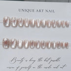 Press-On Nails Floral Design Peel & Stick Reusable