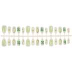 Press-On Nails Floral Design Peel & Stick Reusable