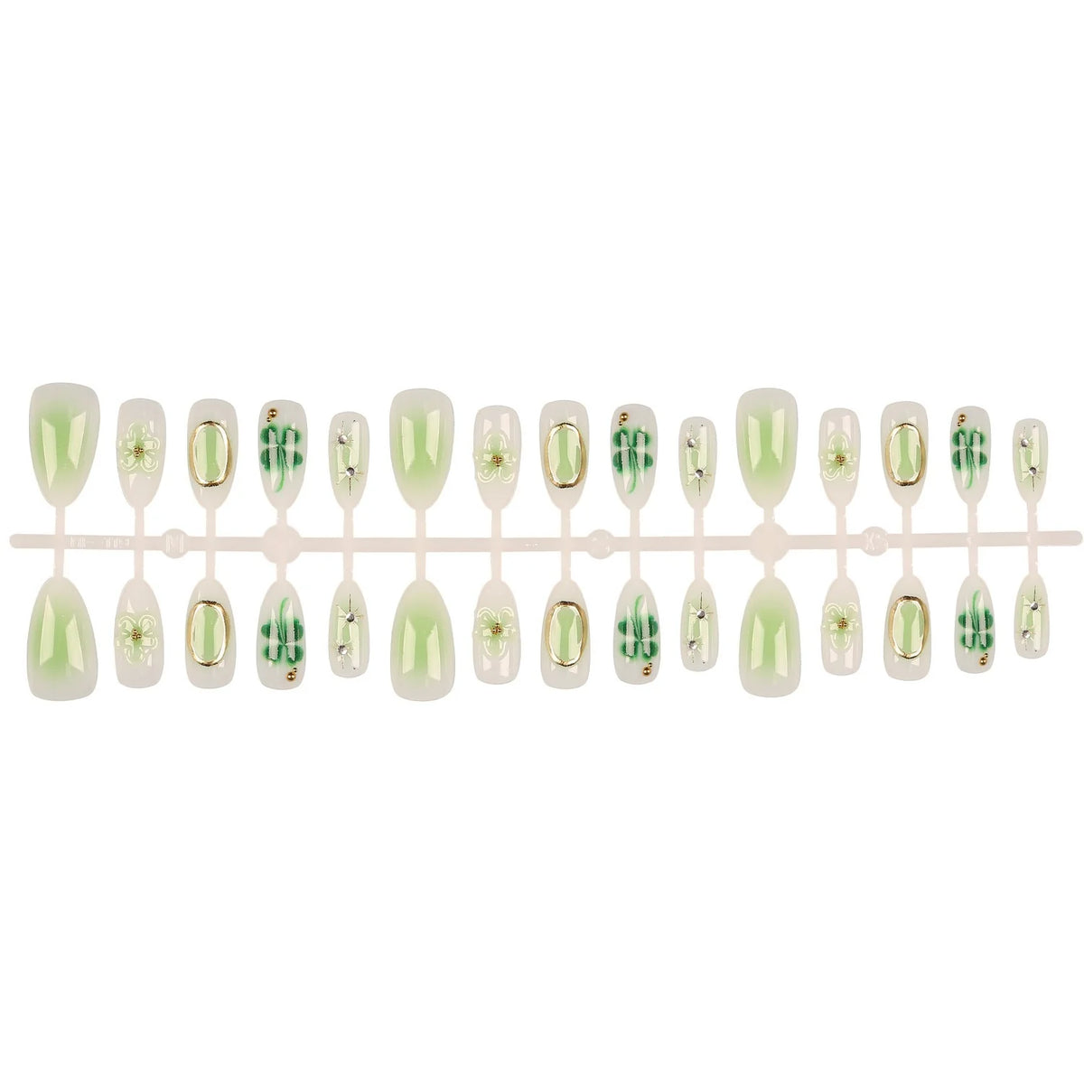 Press-On Nails Floral Design Peel & Stick Reusable