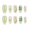 Press-On Nails Floral Design Peel & Stick Reusable