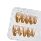 Press-On Nails Floral Design & Quick Application Set of 30