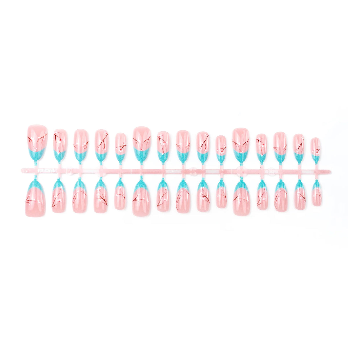 Press-On Nails Floral Design Quick & Easy Application