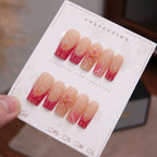Press-On Nails Floral Design Ready Adhesive 24-Piece