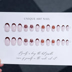 Press-On Nails Floral Design Reusable