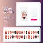 Press-On Nails Floral Design Reusable Adhesive Tabs