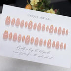 Press-On Nails Floral Design Reusable & Comfortable Fit