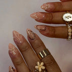 Press-On Nails Floral Design Reusable & Comfortable Fit