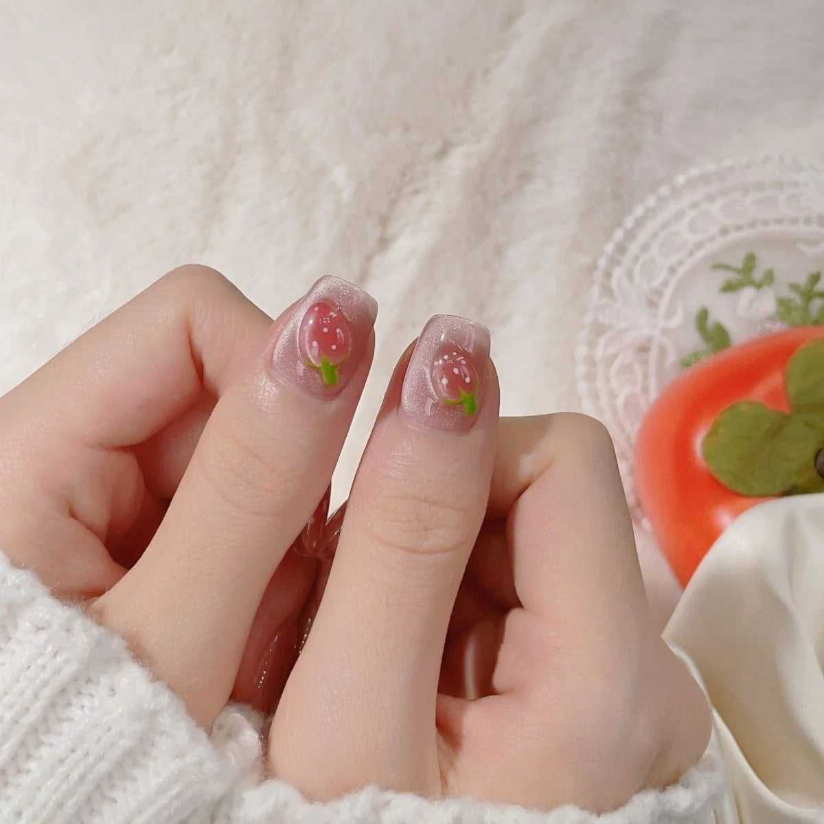 Press-On Nails Floral Design Reusable & Comfortable Fit