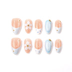 Press-On Nails Floral Design Reusable & Comfortable Fit