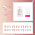 Press-On Nails Floral Design Reusable & Comfortable Fit