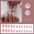 Press-On Nails Floral Design Reusable & Durable