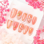 Press-On Nails Floral Design Reusable & Easy Application