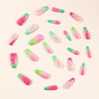 Press-On Nails Floral Design Reusable & Easy Application