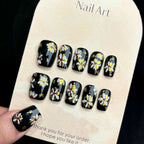 Press-On Nails Floral Design Reusable Easy Application