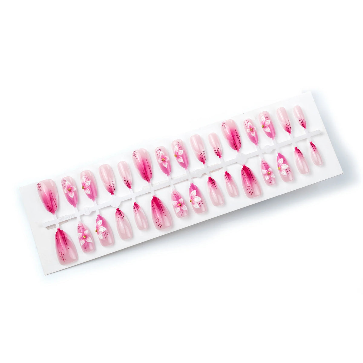Press-On Nails Floral Design Reusable & Easy Application
