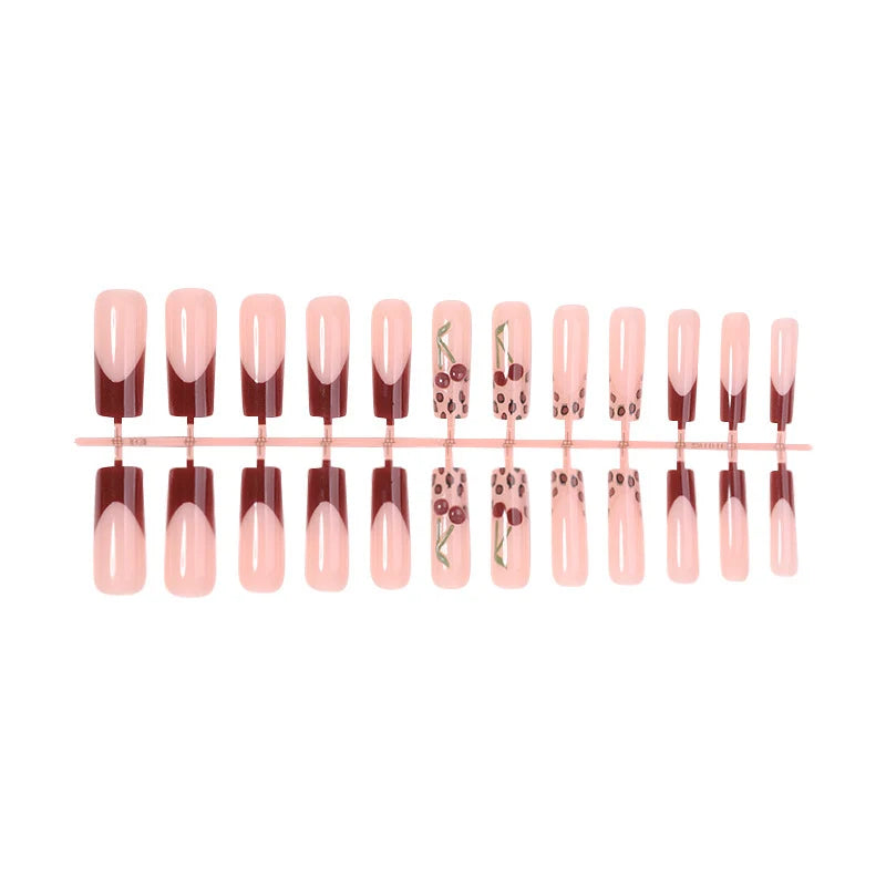 Press-On Nails Floral Design Reusable Easy Application