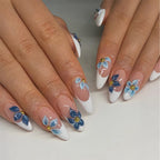 Press-On Nails Floral Design Reusable Easy Apply