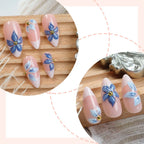 Press-On Nails Floral Design Reusable Easy Apply