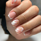 Press-On Nails Floral Design Reusable & Long-Lasting