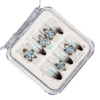 Press-On Nails Floral Design Reusable Long-Lasting Wear