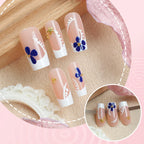 Press-On Nails Floral Design Reusable & Non-Toxic