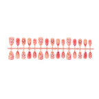 Press-On Nails Floral Design Reusable & Peel-And-Stick