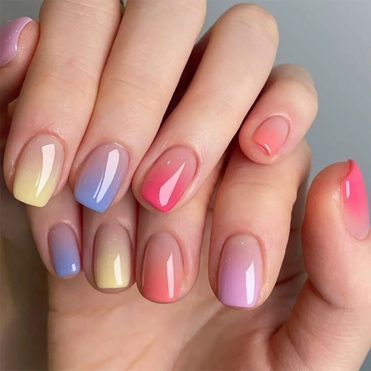 Press-On Nails Floral Design Salon-Quality