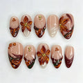 Press-On Nails Floral Design Salon-Quality Glossy