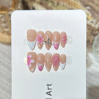 Press-On Nails Floral Design Self-Adhesive Long-Lasting