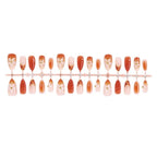 Press-On Nails Floral Design Self-Adhesive & Reusable