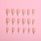 Press-On Nails Floral Design Set of 24