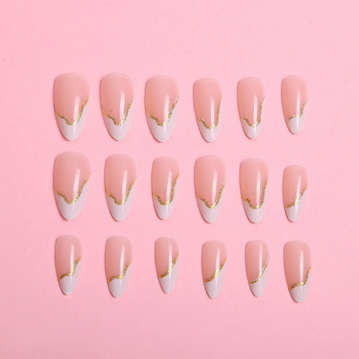 Press-On Nails Floral Design Set of 24