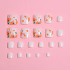 Press-On Nails Floral Design Set of 24