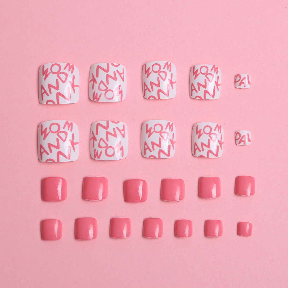 Press-On Nails Floral Design Set of 24