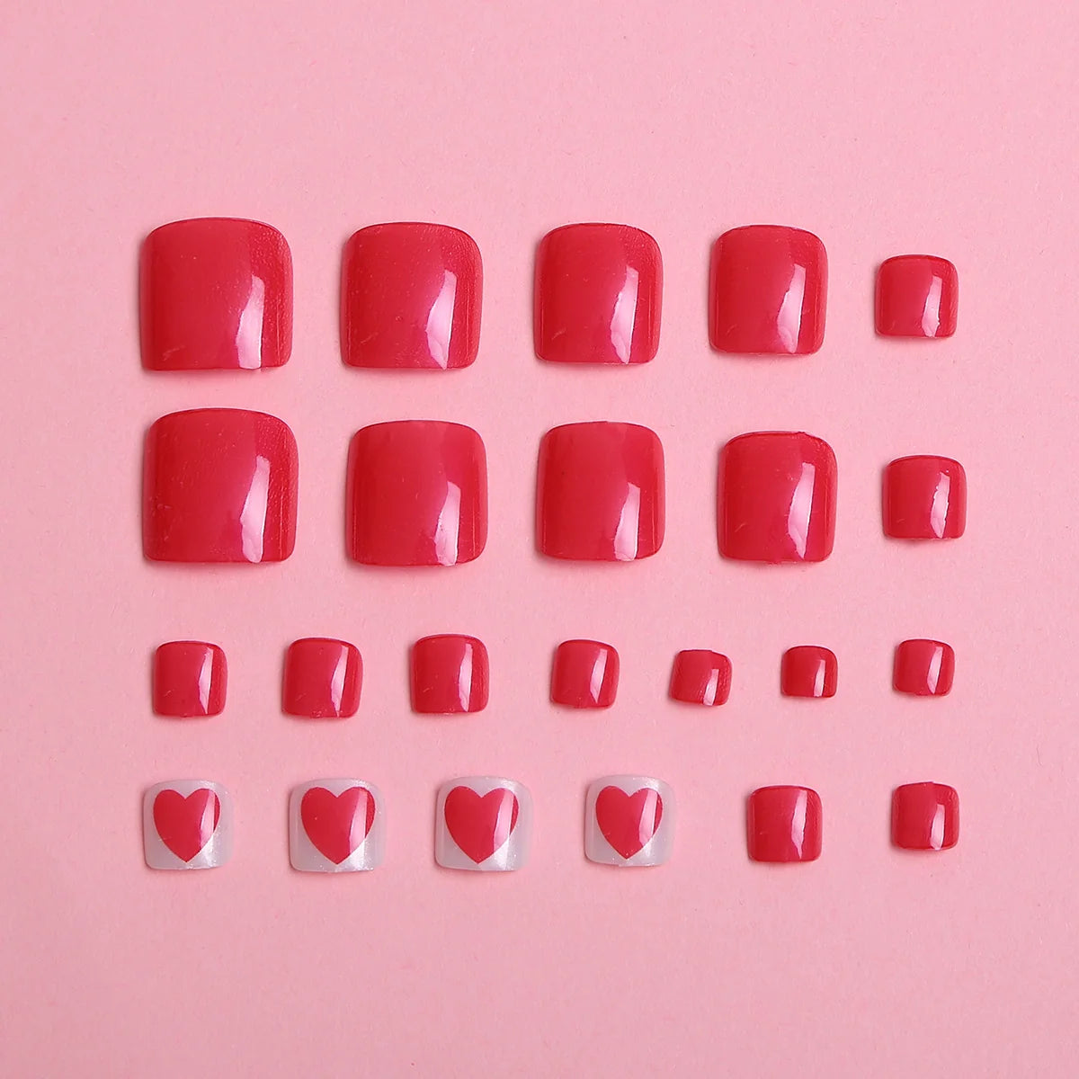 Press-On Nails Floral Design Set of 24