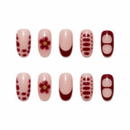 Press-On Nails Floral Design Set of 24