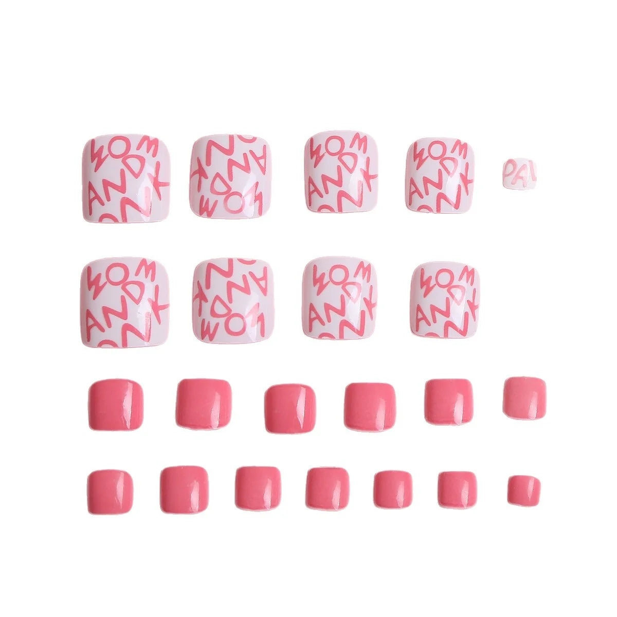 Press-On Nails Floral Design Set of 24