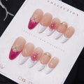 Press-On Nails Floral Design Set of 24 Easy Application