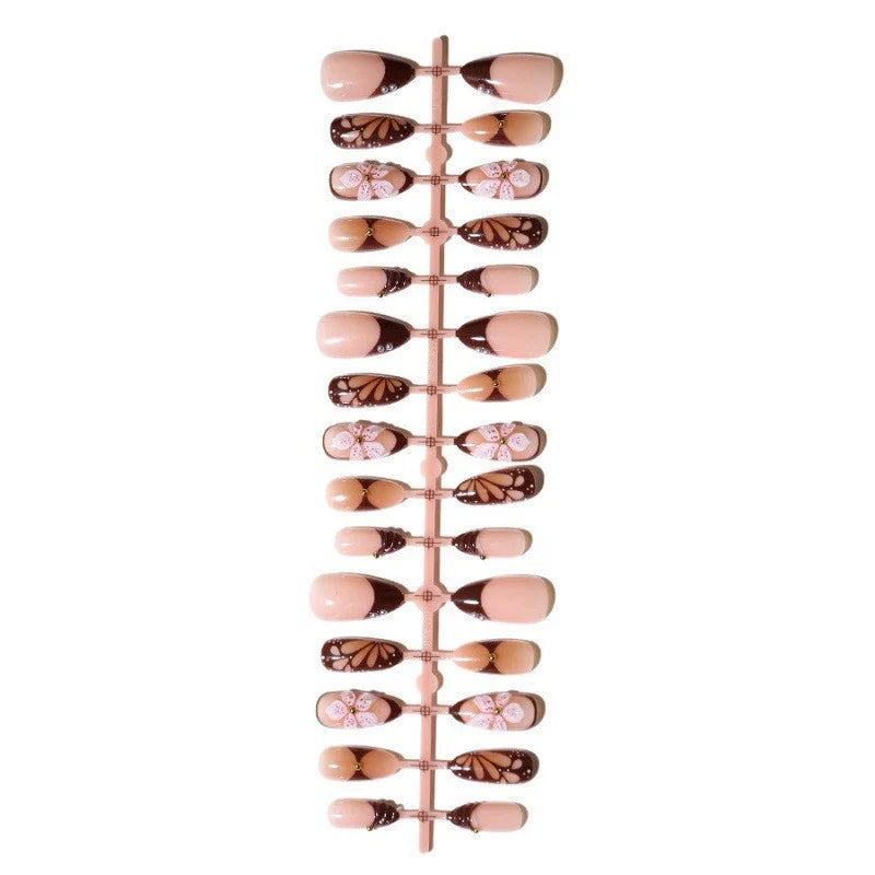 Press-On Nails Floral Designs Easy Application