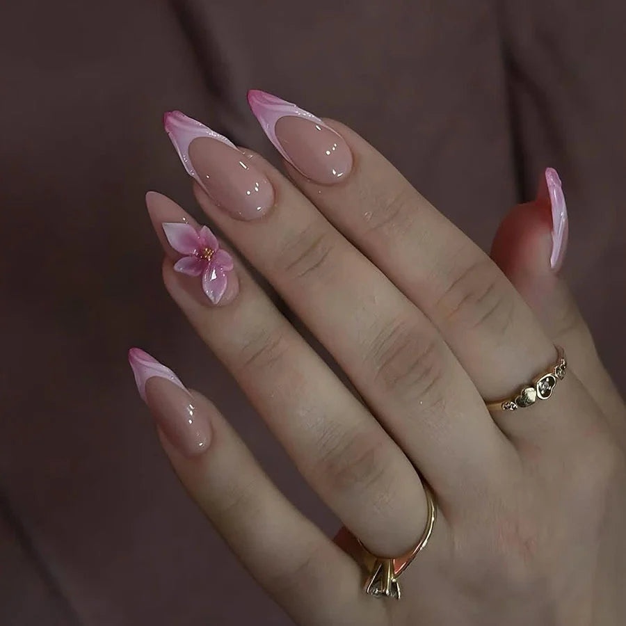 Press-On Nails Floral Designs Reusable