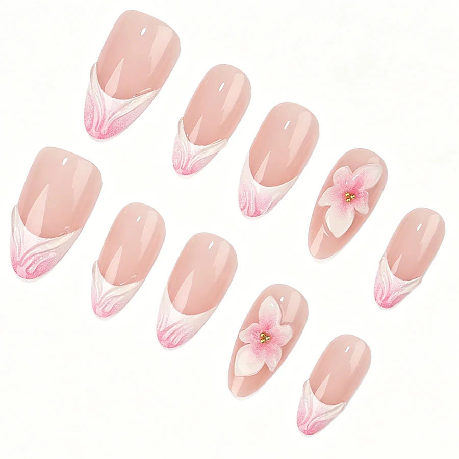 Press-On Nails Floral Designs Reusable