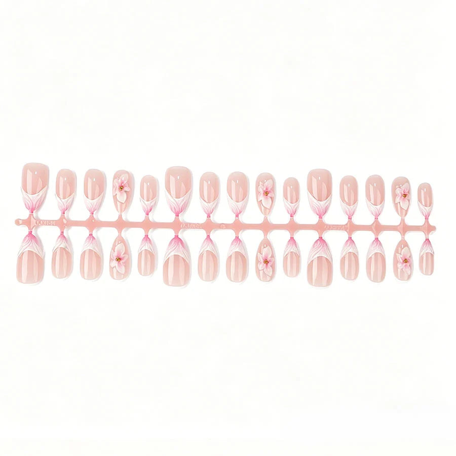 Press-On Nails Floral Designs Reusable