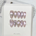 Press-On Nails Floral Embellished Adhesive Tabs Set of 10
