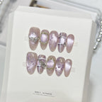 Press-On Nails Floral Embellished Adhesive Tabs Set of 10