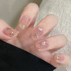 Press-On Nails Floral Embellished Durable & Comfortable Fit