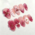 Press-On Nails Floral Embellished Easy Application & Comfortable Fit
