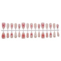 Press-On Nails Floral Embellished Glue-Free Reusable